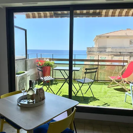 Daire The View-centre- Clim -parking-vue Mer-plage Menton